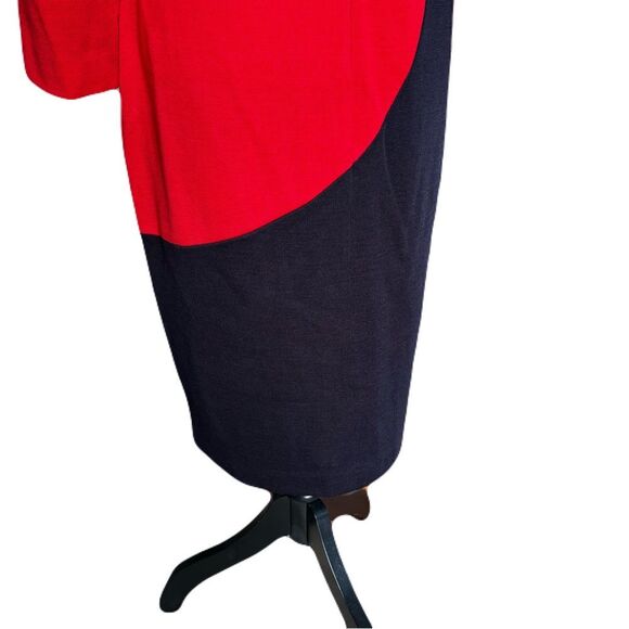 Chance Encounters Wool Blend Yin Yang Dress | Vintage | Sz. L - Picture 6 of 9